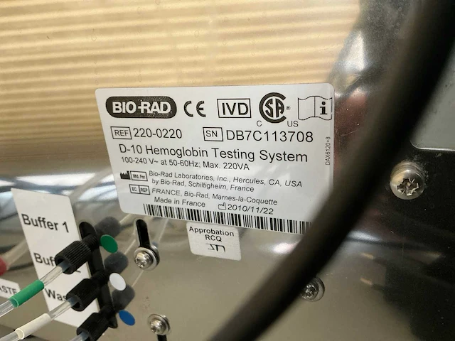 2010 bio-rad d-10 hemoglobine analyse apparaat - afbeelding 7 van  7