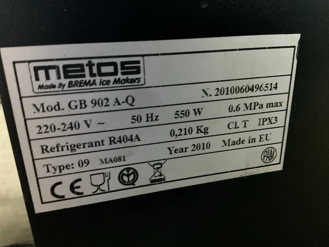 2010 brema gb 902 a-q crushed ijsmachine - afbeelding 7 van  7