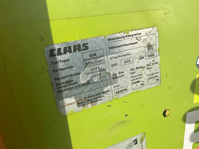 2010 claas disco 9100c / 2011 3100fc trippelmaaier set - afbeelding 22 van  29