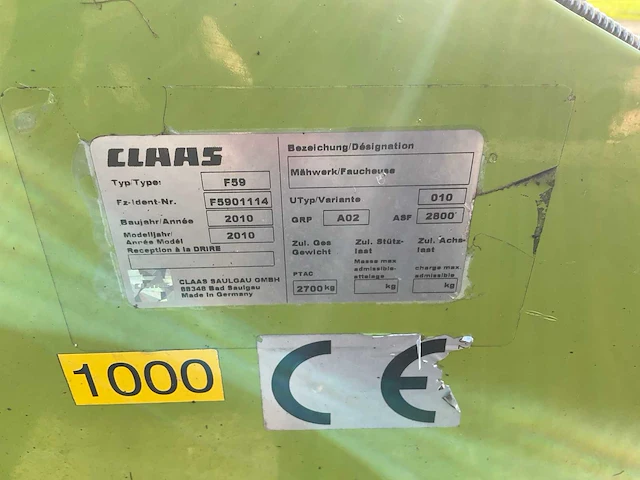 2010 claas disco 9300c duo / 3100 fc profil triple maaiset - afbeelding 8 van  17
