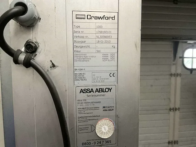 2010 crawford 1000 flex roldeur - afbeelding 8 van  8