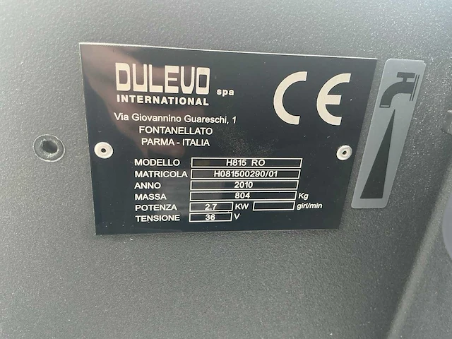 2010 dulevo h815 ro schrobmachine - afbeelding 10 van  18