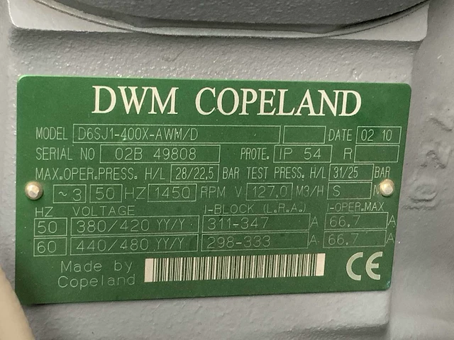 2010 dwm copeland d6sj1-400x-awm/d alfa laval chiller koelinstallatie - afbeelding 6 van  8