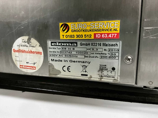 2010 eloma eb 30 b combisteamer - afbeelding 4 van  4