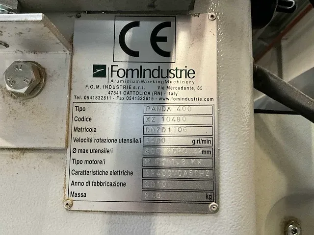 2010 fom industrie panda 400 cirkelzaagmachine - afbeelding 2 van  10