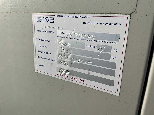 2010 hokkaido hcsu 5005 xrv-p koelinstallatie buitenunit (3x) - afbeelding 10 van  10