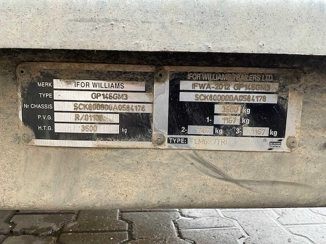 2010 ifor williams gp146gm3 aanhangwagen - afbeelding 6 van  14