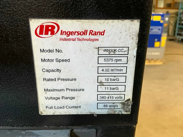 2010 ingersoll rand irn30k-cc schroefcompressor - afbeelding 9 van  18