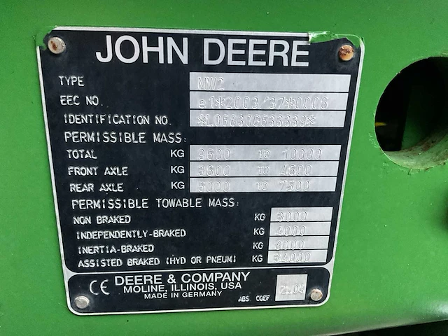 2010 john deere 6830 vierwielaangedreven landbouwtractor - afbeelding 13 van  26