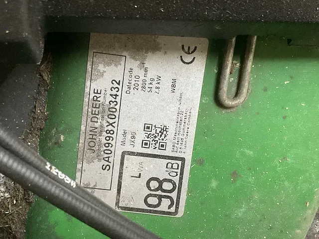 2010 john deere jx90 grasmaaier - afbeelding 8 van  8