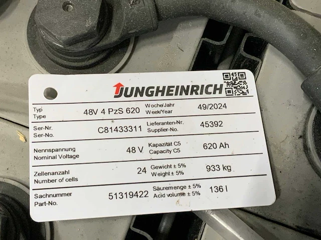 2010 jungheinrich eks312 orderpicker met accu van 2024 - afbeelding 19 van  34