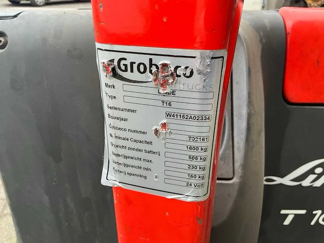 2010 linde t16 stapelaar - afbeelding 9 van  9