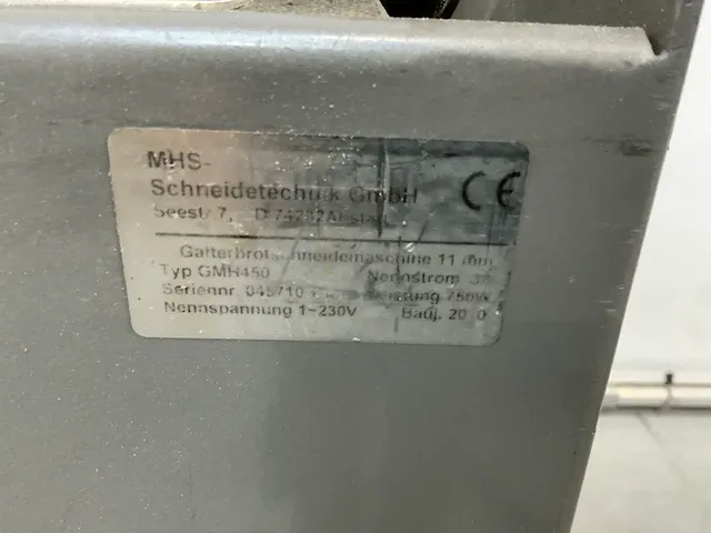 2010 mhs gmh450 broodsnijmachine - afbeelding 11 van  11
