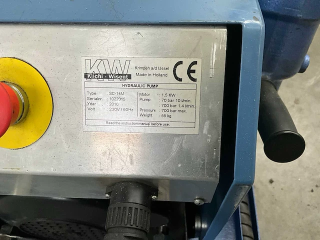 2010 nitto hs11-1624 ponsmachine met hydraulische pomp - afbeelding 9 van  14