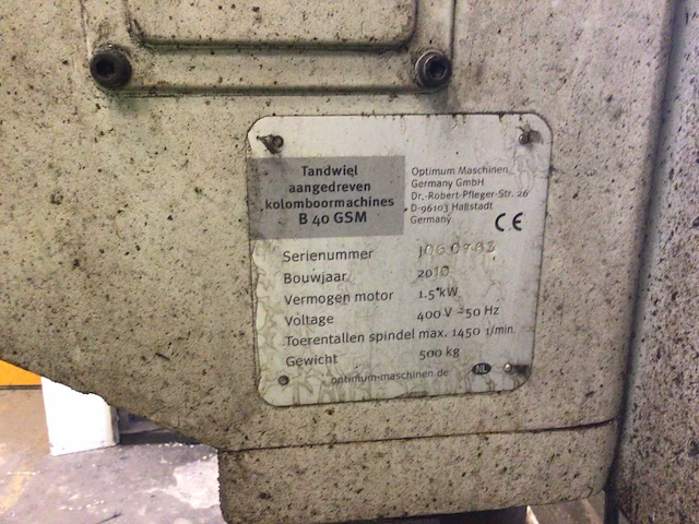 2010 optimum b 40 gsm kolomboormachine - afbeelding 9 van  10