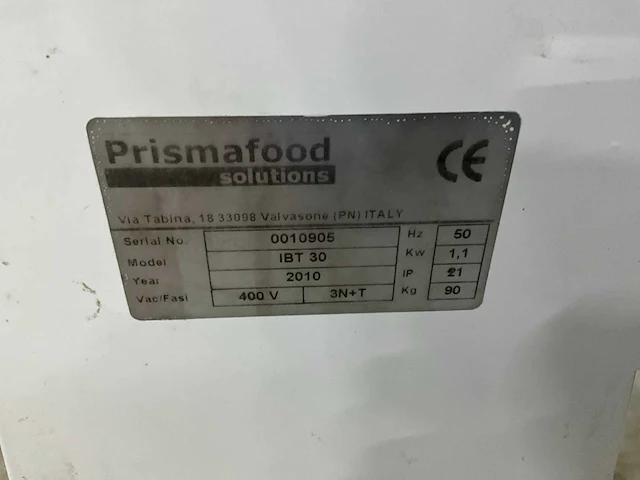 2010 prismafood ibt 30 spiraalkneder - afbeelding 8 van  8