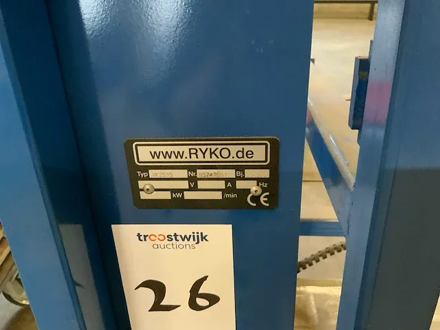2010 ryko vk2515 pneumatische beglazing en controlepers - afbeelding 6 van  6