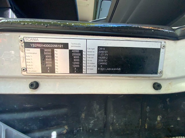 2010 scania v8 r620 8x4 vrachtwagen - afbeelding 48 van  52