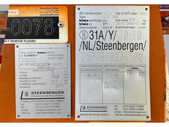 2010 steenbergen cie 300 brandstof opslagtank - afbeelding 9 van  9
