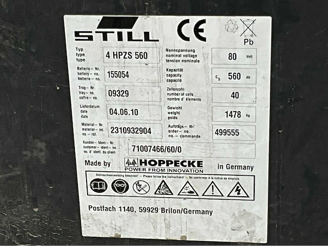 2010 still rx60-25 vorkheftruck - afbeelding 26 van  33