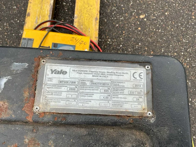 2010 yale mp20x fbw elektrische palletwagen - afbeelding 2 van  17
