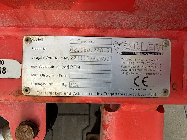 2011 adler s-serie sneeuwschuiver - afbeelding 7 van  7