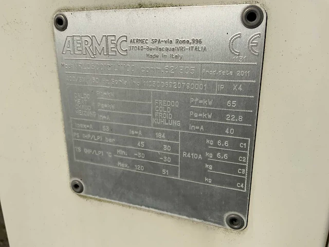 2011 aermec nrl0300 chiller warmtepomp - afbeelding 8 van  9