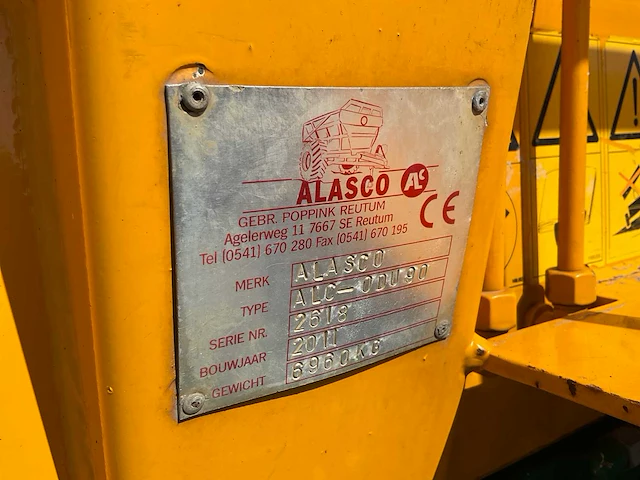 2011 alasco alc-odu90 gronddumper - afbeelding 13 van  20
