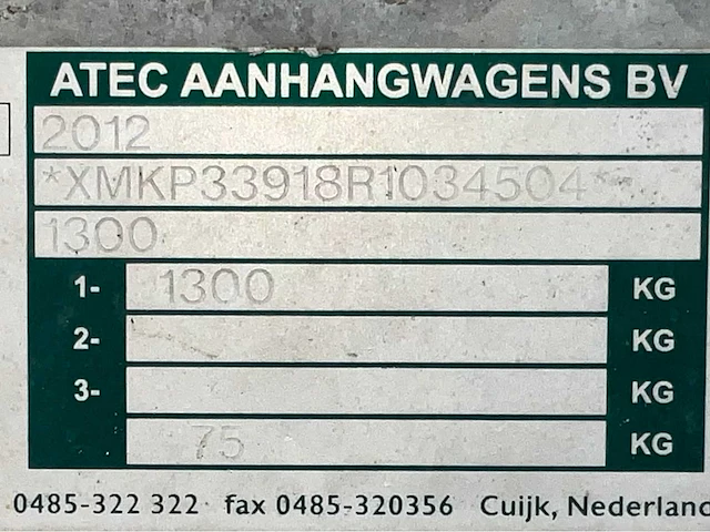 2011 atec / brouwer sm400l schaft aanhangwagen - afbeelding 15 van  15
