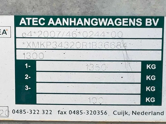 2011 atec / brouwer sm400l schaft aanhangwagen - afbeelding 13 van  13
