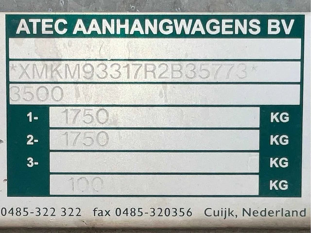 2011 atec mt1 graafmachine transporter / voertuig aanhangwagen - afbeelding 17 van  17