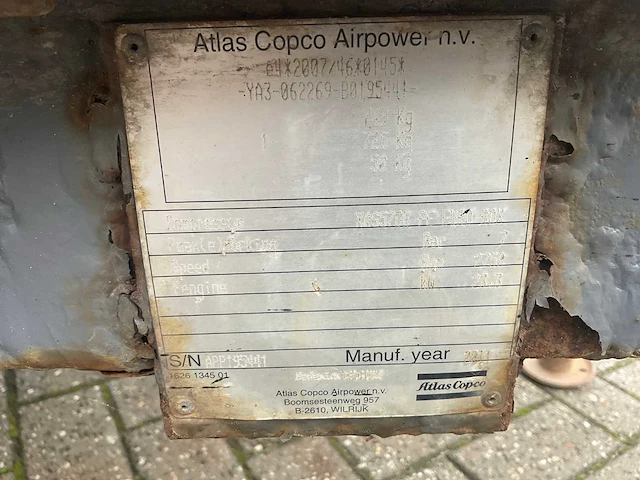 2011 atlas.copco xas 57 luchtcompressor - afbeelding 5 van  8