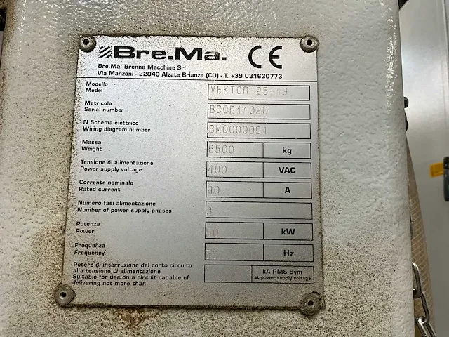 2011 brema vektor 25-13 cnc boor- en schroefmachine - afbeelding 13 van  20