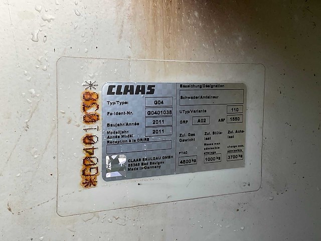 2011 claas liner 3500 zwadhark - afbeelding 19 van  26