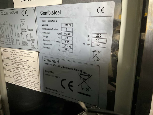 2011 combisteel ecx3100tn koelwerkbank - afbeelding 6 van  10