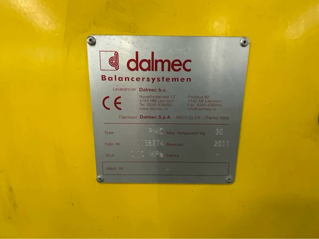 2011 dalmec pmc balancer - tilhulp - afbeelding 5 van  5