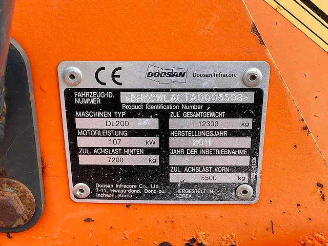2011 doosan dl200 shovel - afbeelding 30 van  37