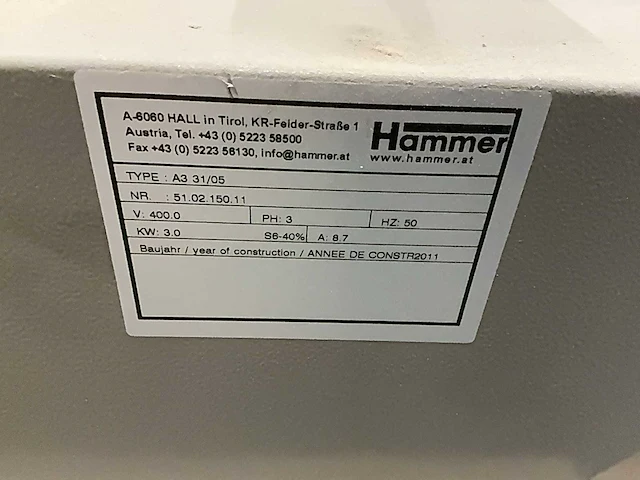2011 hammer a3 31/05 vlak / vandiktebank - afbeelding 7 van  7