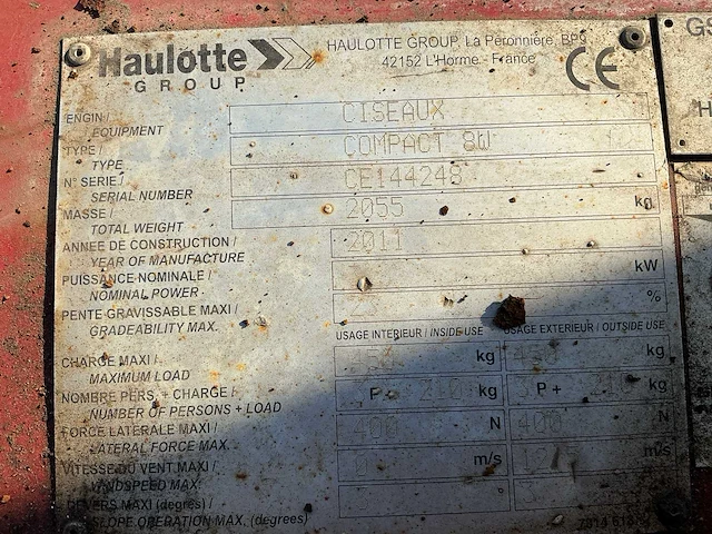 2011 haulotte optimum8w hoogwerker - afbeelding 6 van  14