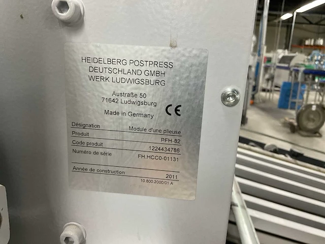 2011 heidelberg kh-78/82 volautomatische combi vouwmachine - afbeelding 3 van  35