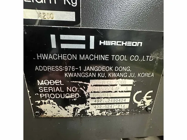 2011 hwacheon hi-tech 200b cnc draaibank - afbeelding 2 van  10