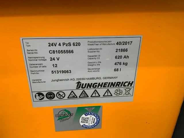 2011 jungheinrich eks110z280zz orderpicker - afbeelding 3 van  18