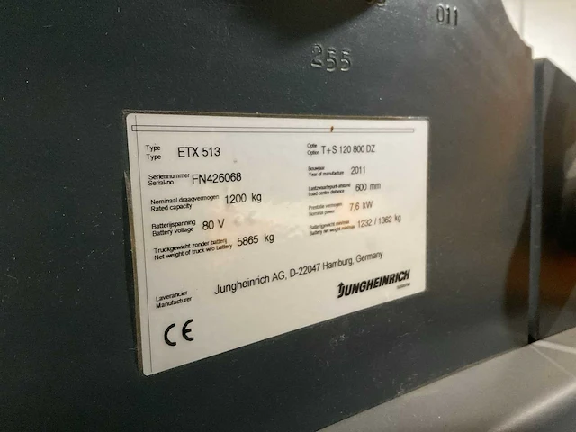 2011 jungheinrich etx 513 reach truck - afbeelding 28 van  41