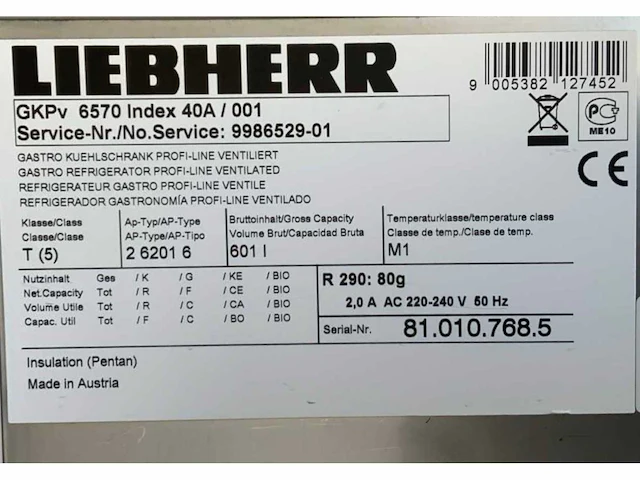 2011 liebherr gkpv 6570 koelkast - afbeelding 8 van  8