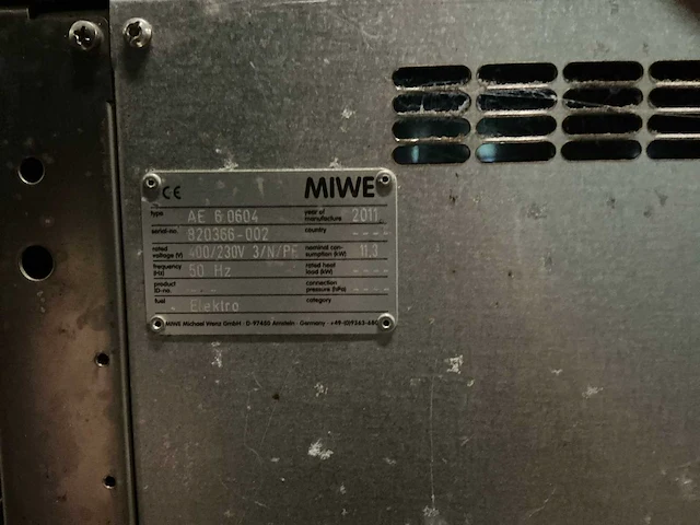 2011 miwe ae6.0604 en co 2.0608-10 bakkerijoven - afbeelding 4 van  12