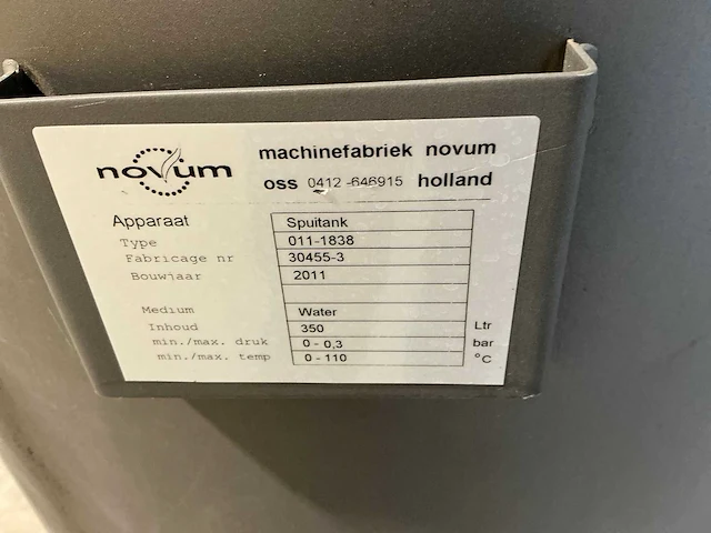 2011 novum 008-960 condenstank, spuitank en vuilwatertank - afbeelding 4 van  12