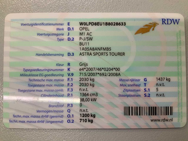 2011 opel astra sports tourer personenauto - afbeelding 16 van  25
