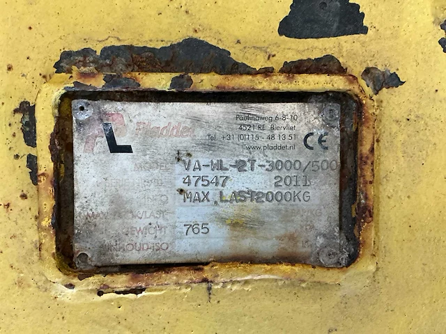 2011 pladdet va-wl-2t-3000/500 overige hijs- en heftechniek - afbeelding 3 van  11