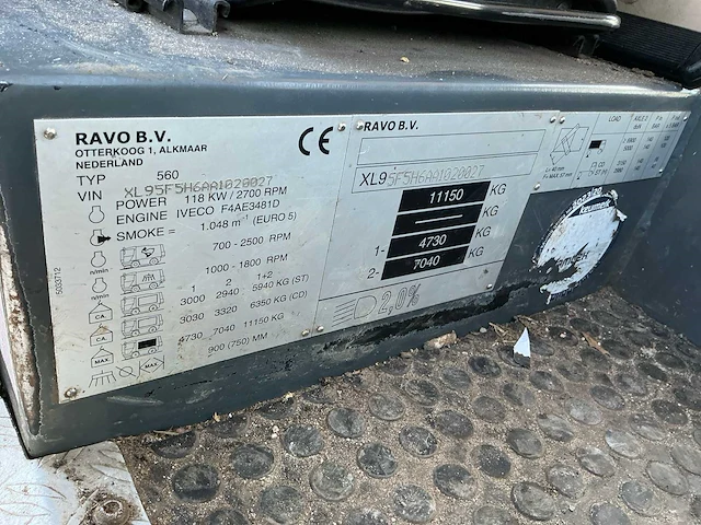 2011 ravo 580 straatveegmachine - afbeelding 40 van  46