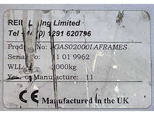 2011 reid lifting limited porta gantry aluminium portaalkraan - afbeelding 2 van  10